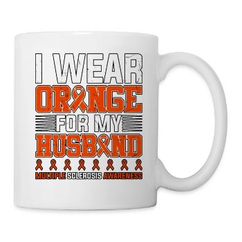 I Wear Orange For My Husband Multiple Sclerosis - Mug - white - Right