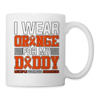 I Wear Orange For My Daddy Multiple Sclerosis - Mug - white - Right