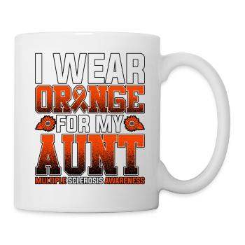 I Wear Orange For My Aunt Multiple Sclerosis - Mug - white - Right