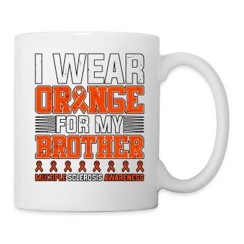 I Wear Orange For My Brother Multiple Sclerosis - Mug - white - Right