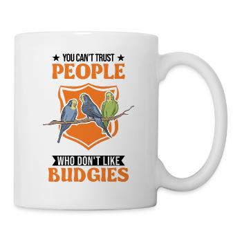 Wellensittich Geschenk Welli Nymphensittich - Tasse - Weiß - Rechts