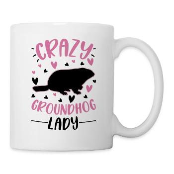 Crazy Marmot Woman Crazy Groundhog lady - Mug - white - Right
