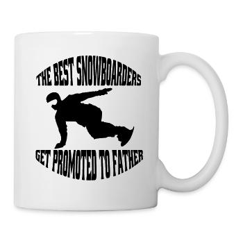 Snowboard Vater Snowboardsport Snowboardfahrer Dad - Tasse - Weiß - Rechts