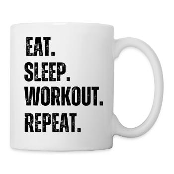 Fitness Workout Gym - Tasse - Weiß - Rechts