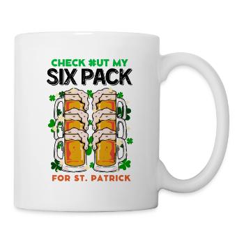Saint Patrick my Six Pack Biere ist köstlich - Tasse - Weiß - Rechts
