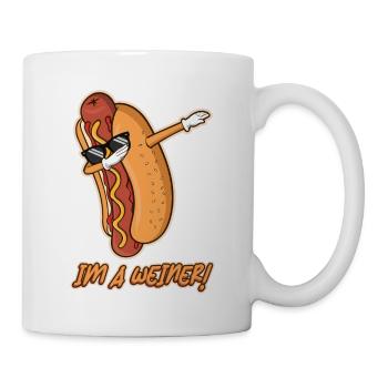 Ich bin ein weiner Funny Dabbing Dance Hotdog Lover Wortspiel - Tasse - Weiß - Rechts