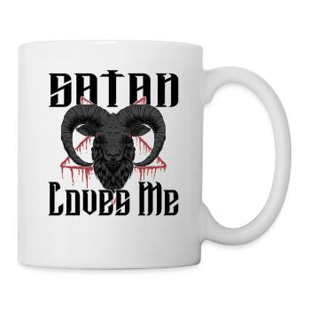 Satan Beelzebub Teufel Gothic Pentagram Mystisch - Tasse - Weiß - Rechts