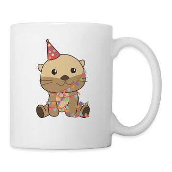 Loutre pour anniversaire pour les enfants un cadeau - Mug blanc - blanc - Droite