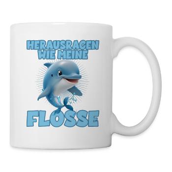 Herausragen wie meine Flosse für einen - Tasse - Weiß - Rechts