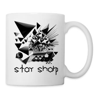 Schwarz-Weiß-Design abstraktes Design - Tasse - Weiß - Rechts