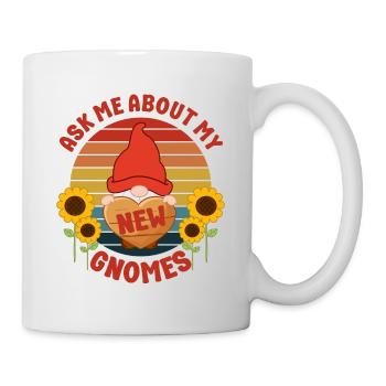 Posez-moi des questions sur ma nouvelle miniature de jardin d’elfe Gnomes - Mug blanc - blanc - Droite