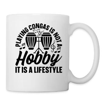 Jouer aux congas n’est pas un passe-temps, c’est un style de vie - - Mug blanc - blanc - Droite