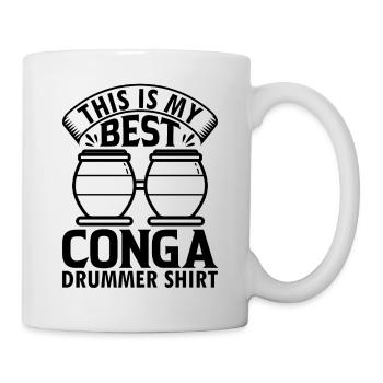 C’est mon meilleur batteur de conga chemise batteur de conga - Mug blanc - blanc - Droite
