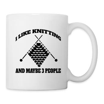 Stricken Schneiderin Strickerin Häkeln Schneider - Tasse - Weiß - Rechts