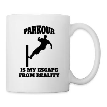 Parkour Läufer Geschenk Extremsport Parkourläufer - Tasse - Weiß - Rechts