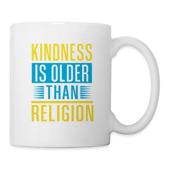 FREUNDLICHKEIT IST ÄLTER ALS RELIGION - Tasse - Weiß - Rechts