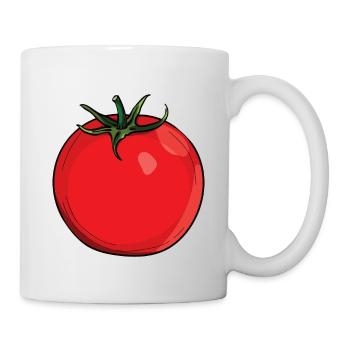 Tomate Kostüm Fasching Halloween Karneval Tomaten - Tasse - Weiß - Rechts