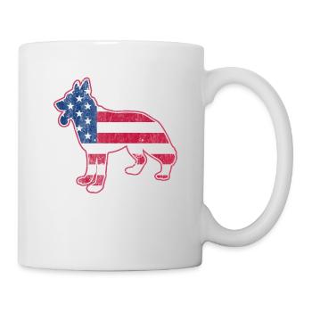 Berger allemand 4 juillet amoureux des chiens - Mug blanc - blanc - Droite