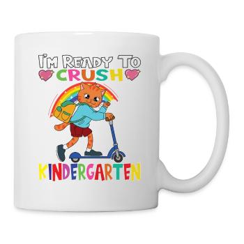 Cat With Scooter I'm Ready To Crush Kindergarten - Mug - white - Right