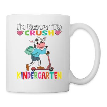 I'm Ready To Crush Kindergarten Cow With Scooter - Mug - white - Right