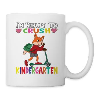 I'm Ready To Crush Kindergarten Fox With Scooter - Mug - white - Right
