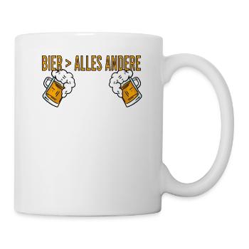 Vatertag Himmelfahrt Bier Nachbar Nachbarn Saufen - Tasse - Weiß - Rechts