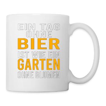Vatertag Himmelfahrt Bier Nachbar Nachbarn Saufen - Tasse - Weiß - Rechts