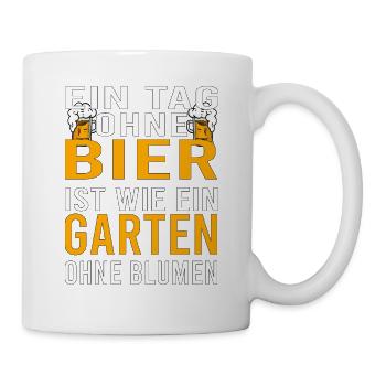 Vatertag Himmelfahrt Bier Nachbar Nachbarn Saufen - Tasse - Weiß - Rechts
