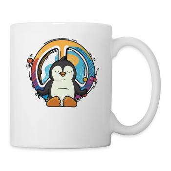 Hippie Penguin Peace Sign Yoga Bird Hippies Animal - Mug - white - Right