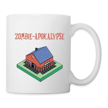Lustiges Zombie Apokalypse Survival Meme - Tasse - Weiß - Rechts