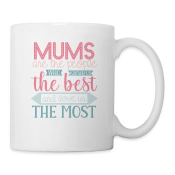 Familienliebe Mutterliebe - Muttertag - Tasse - Weiß - Rechts