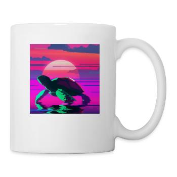 Tortue aquatique Beach Sunset - Mug blanc - blanc - Droite