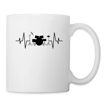 Battement de cœur de batterie - Mug blanc - blanc - Droite