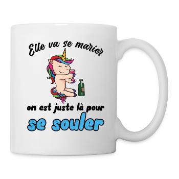 Humour evjf Future Marié Vie de Jeune Fille Fête - Mug blanc - blanc - Droite