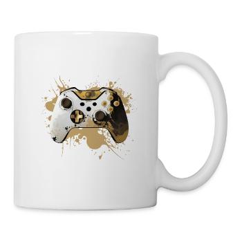 Golden Premium Gaming Controller Splash Art - Mug - white - Right
