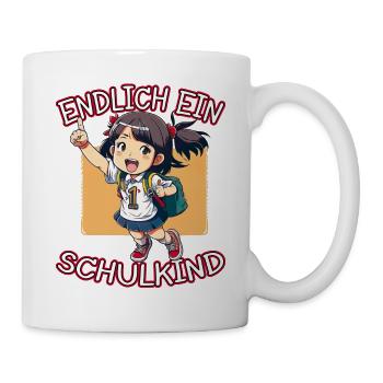 Endlich ein Schulkind Anime Mädchen - Tasse - Weiß - Rechts