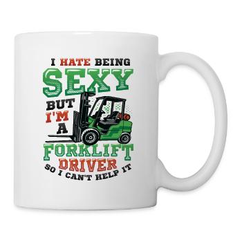 Sexy Gabelstaplerfahrer Lagerlogistik Gabelstapler - Tasse - Weiß - Rechts