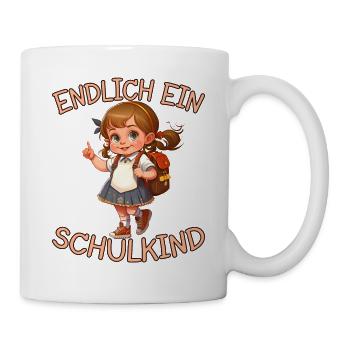 Endlich ein Schulkind Anime Mädchen - Tasse - Weiß - Rechts