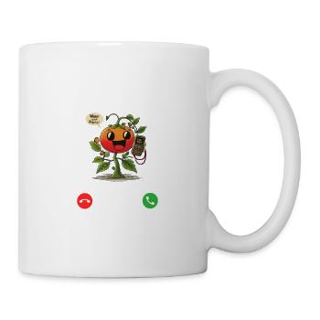 Les tomates appellent, drôle de jardinage de tomates - Mug blanc - blanc - Droite