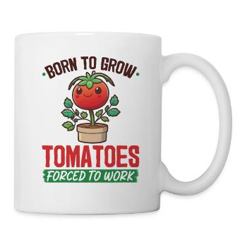 Tomate plante, née pour faire pousser des tomates, drôle - Mug blanc - blanc - Droite