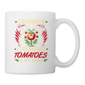 Grand-père Tomate Jardinage Citation, Drôle de tomate - Mug blanc - blanc - Droite