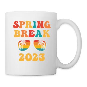 Groovy Spring Break 2023 Schulferien - Tasse - Weiß - Rechts