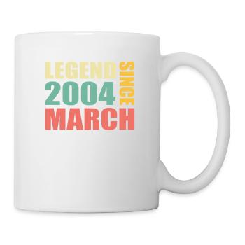19th birthday March Born 2004 Gift idea - Mug - white - Right
