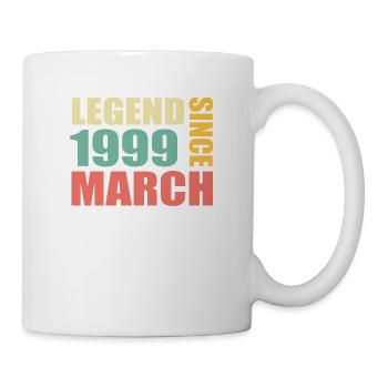 24. Geburtstag März Jahrgang 1999 Geschenkidee - Tasse - Weiß - Rechts