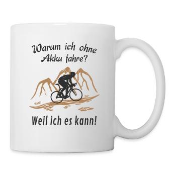 Fahrrad Rennrad Radsport lustig - Tasse - Weiß - Rechts