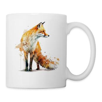 Renard Animaux de la forêt Motif d’art animalier Renard - Mug blanc - blanc - Droite