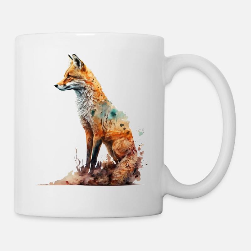 Fuchs Tierliebhaber Tierisch Tier Geschenkidee - Tasse - Weiß