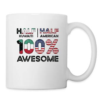 Geboren in Kuwait Kuwait Amerikaner USA - Tasse - Weiß - Rechts