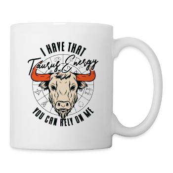 Taurus Energie Konstellation Astrologische Stier - Tasse - Weiß - Rechts