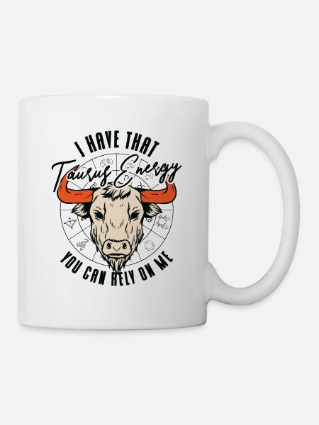 Taurus Energie Konstellation Astrologische Stier - Tasse - Weiß